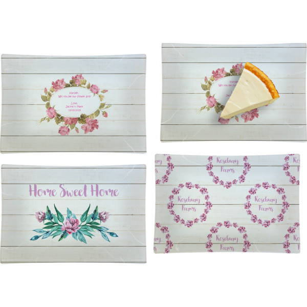 Custom Design - Set of Rectangular Appetizer / Dessert Plates