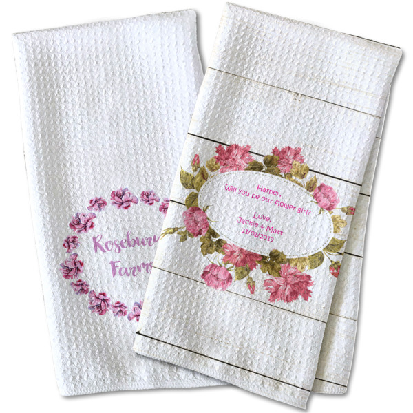 Custom Design - Waffle Weave Towels - Two Print Styles