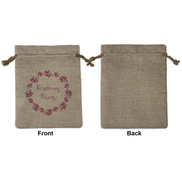 Custom Design - Medium Burlap Gift Bag - Front Approval