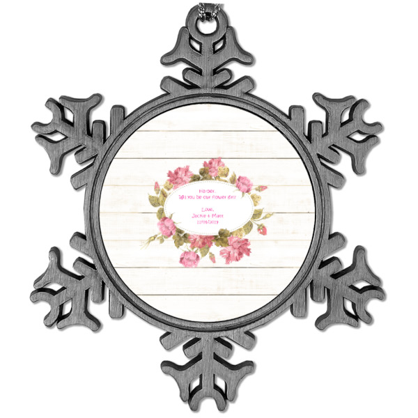 Custom Design Your Own Vintage Snowflake Ornament