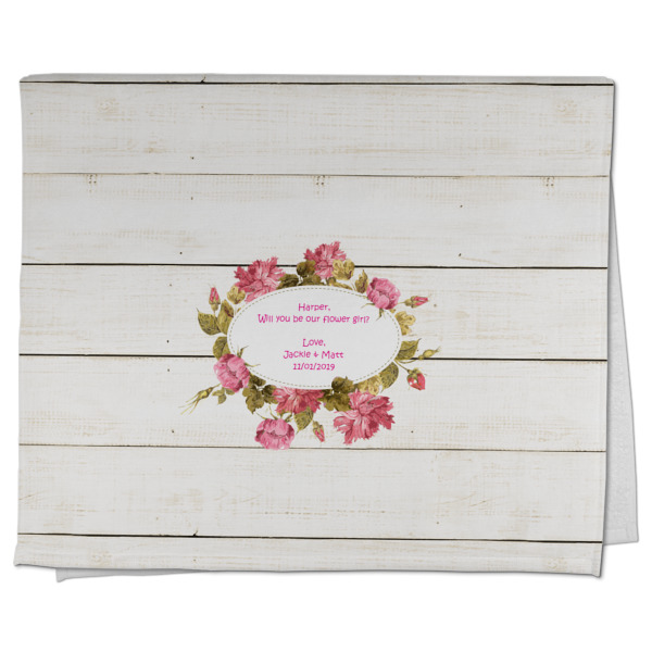 Custom Farm House Kitchen Towel - Poly Cotton w/ Name or Text