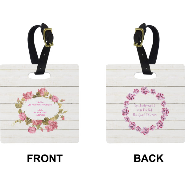 Custom Design - Square Luggage Tag (Front + Back)