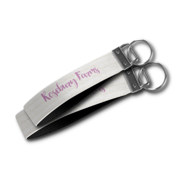 Custom Design - Webbing Keychain FOBs - Size Comparison