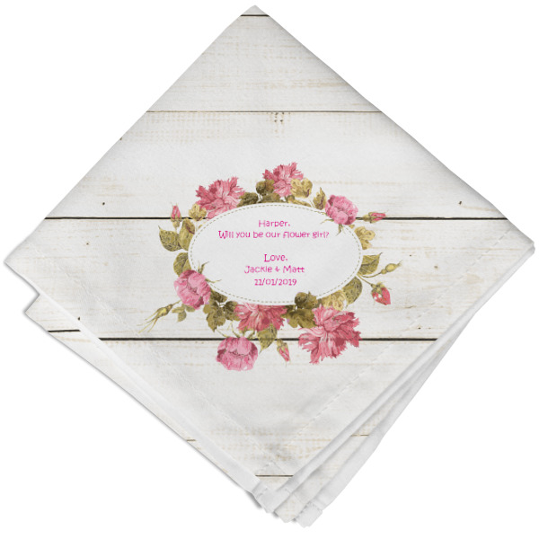 Custom Farm House Cloth Napkin w/ Name or Text