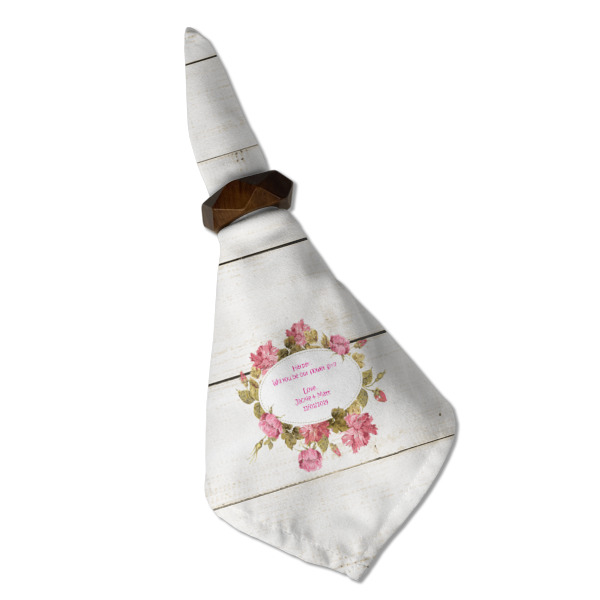 Custom Design - Cloth Napkins - Personalized Dinner (Folded in Ring) (MAIN)