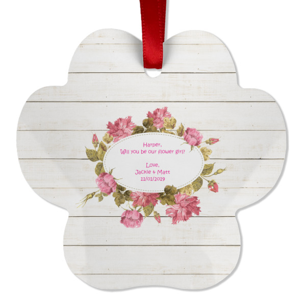 Custom Design - Metal Paw Ornament - Front