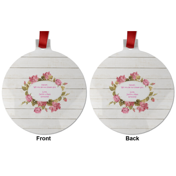 Custom Design - Metal Ball Ornament - Front and Back