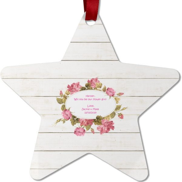 Custom Design - Metal Star Ornament - Front