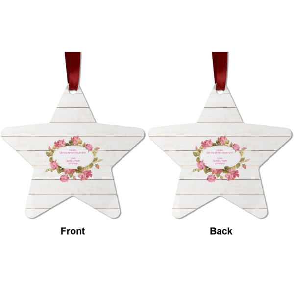 Custom Design - Metal Star Ornament - Front and Back