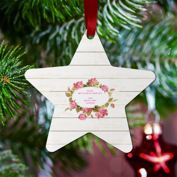 Custom Design - Metal Star Ornament - Lifestyle