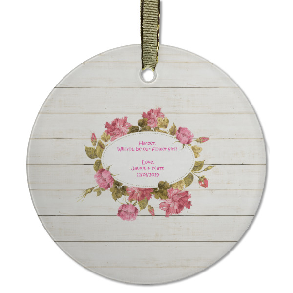 Custom Design - Frosted Glass Ornament - Round