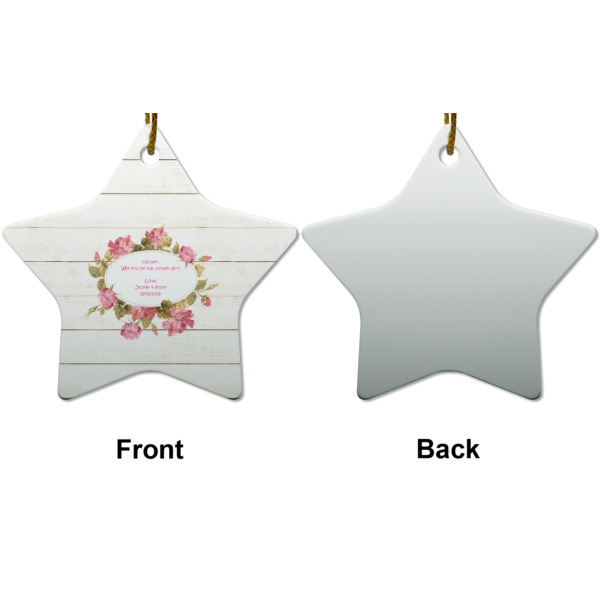 Custom Design - Ceramic Flat Ornament - Star Front & Back (APPROVAL)
