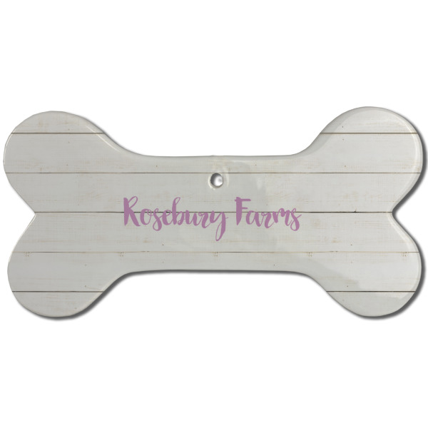 Custom Design - Ceramic Flat Ornament - Bone Front