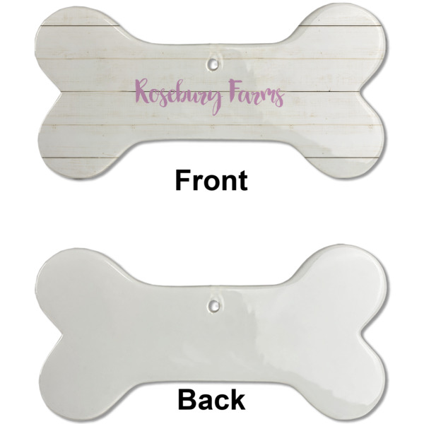 Custom Design - Ceramic Flat Ornament - Bone Front & Back Single Print (APPROVAL)