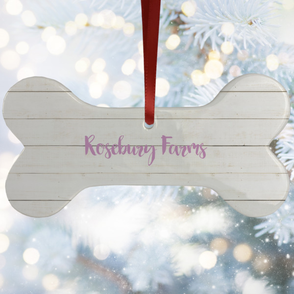 Custom Farm House Ceramic Dog Ornament w/ Name or Text
