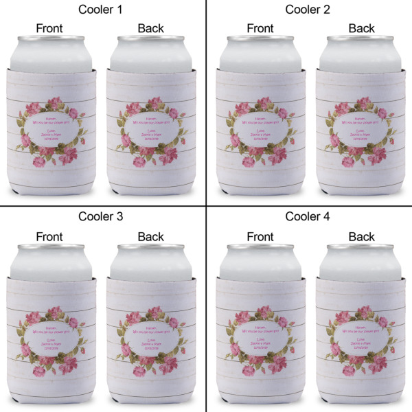 Custom Design - Can Cooler - Standard 12oz - Set of 4 - Front & Back