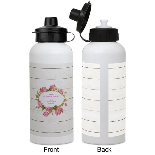 Custom Design - Aluminum Water Bottle - White APPROVAL