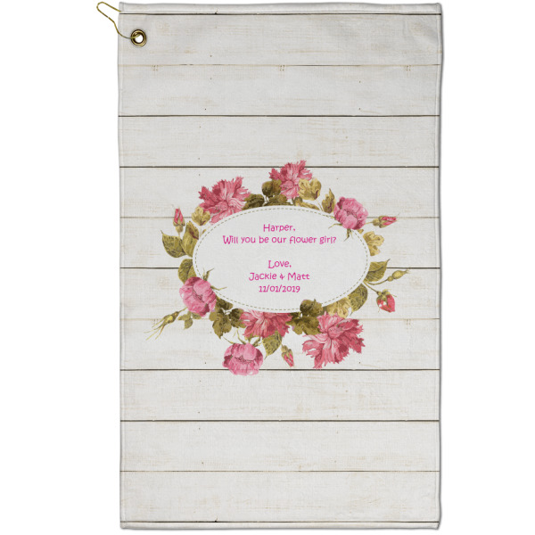 Custom Farm House Golf Towel - Poly-Cotton Blend - Small w/ Name or Text