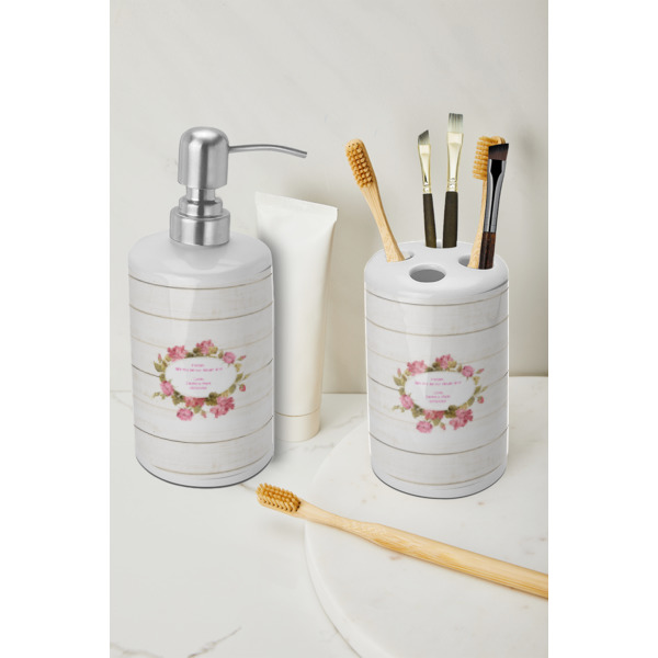 Custom Design - Ceramic Bathroom Accessories - LIFESTYLE (toothbrush holder & soap dispenser)