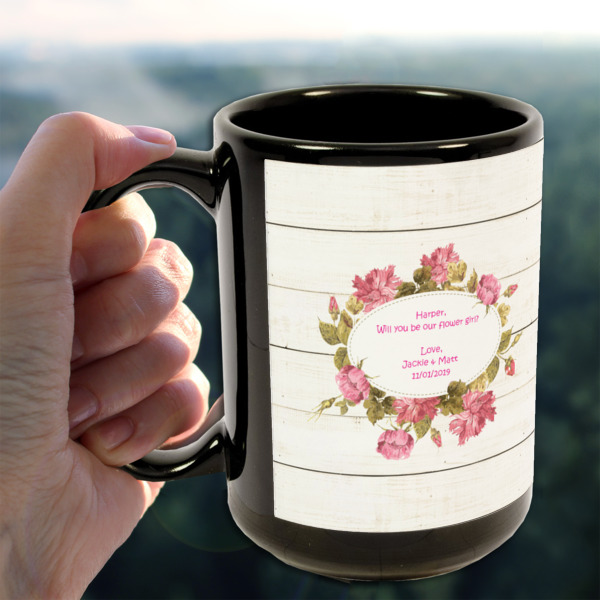 Custom Design - 15oz. Black Mug - Lifestyle