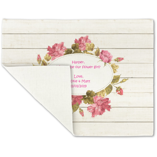 Custom Design - Linen Placemat - Folded Corner (single side)