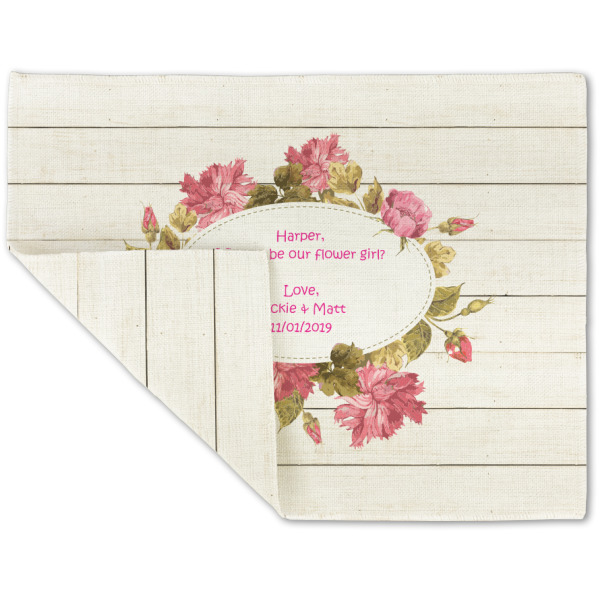 Custom Design - Linen Placemat - Folded Corner (double side)