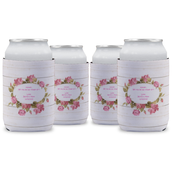Custom Farm House Can Cooler (12 oz) - Set of 4 w/ Name or Text
