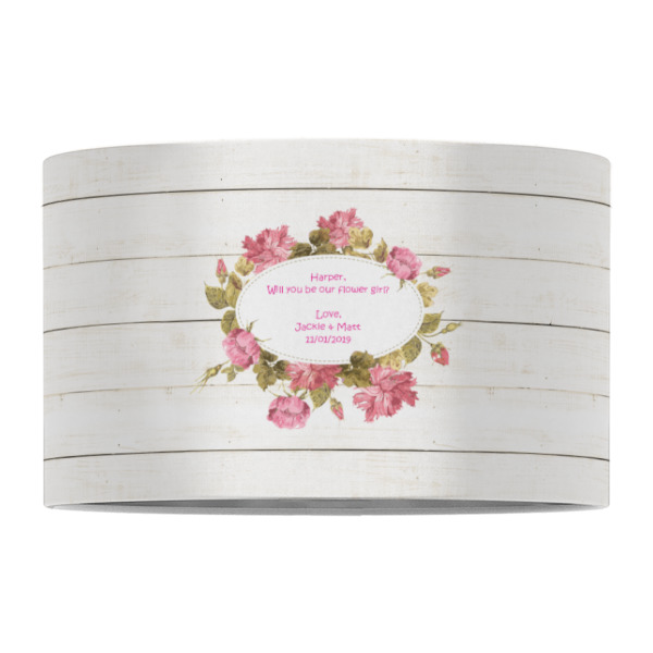 Custom Design - 12" Drum Lampshade - FRONT (Fabric)