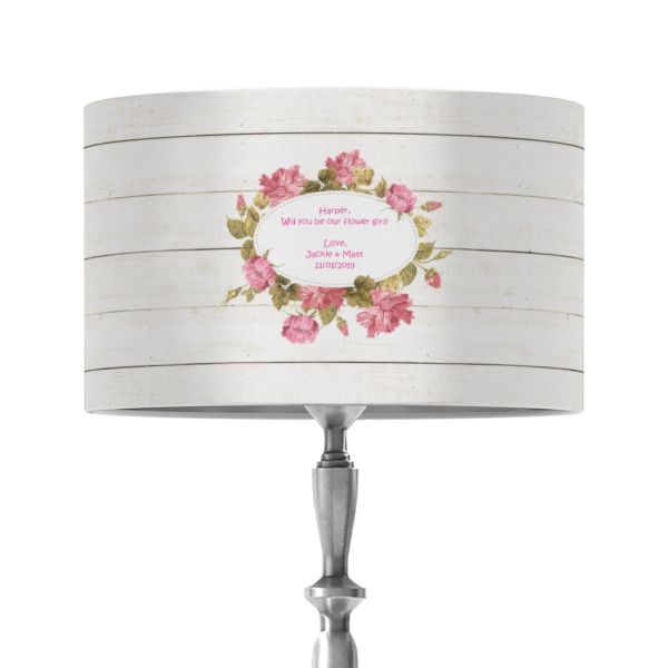Custom Design - 12" Drum Lampshade - ON STAND (Fabric)