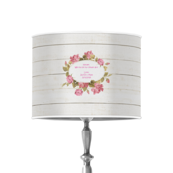 Custom Design - 8" Drum Lampshade - ON STAND (Poly Film)