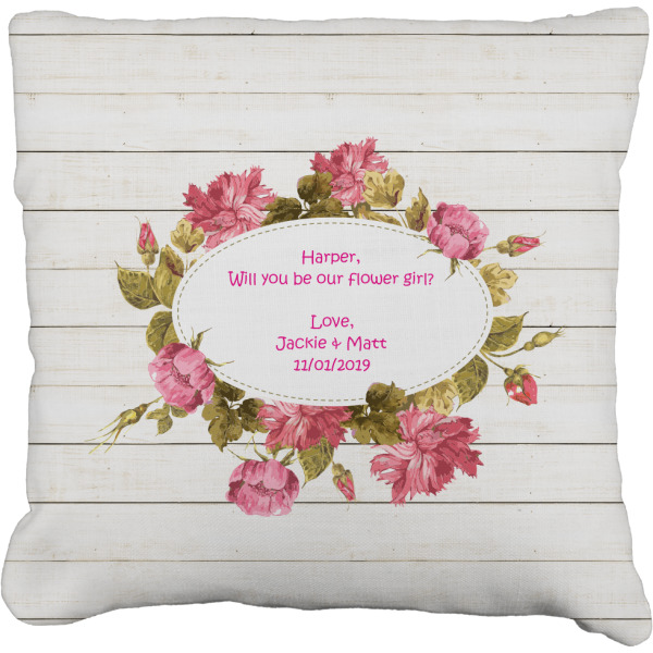 Custom Farm House Faux-Linen Throw Pillow 16" (Personalized)