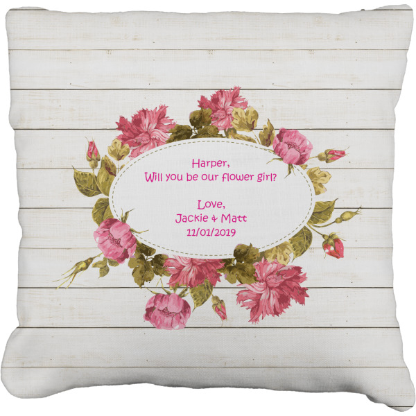 Custom Farm House Faux-Linen Throw Pillow 18" (Personalized)