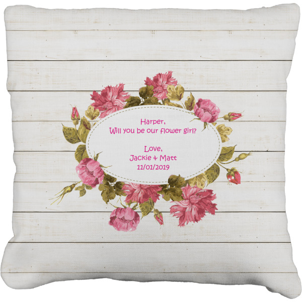 Custom Farm House Faux-Linen Throw Pillow 20" (Personalized)