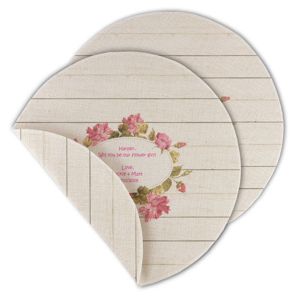 Custom Design - Round Linen Placemats - MAIN (Double-Sided)