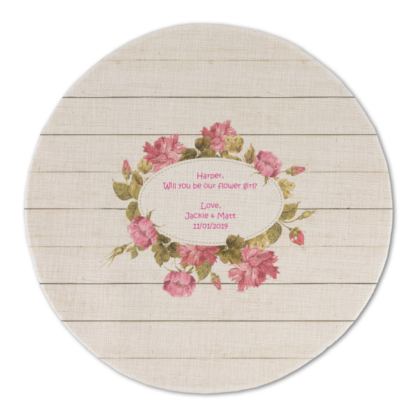 Custom Design - Round Linen Placemats - FRONT (Double Sided)
