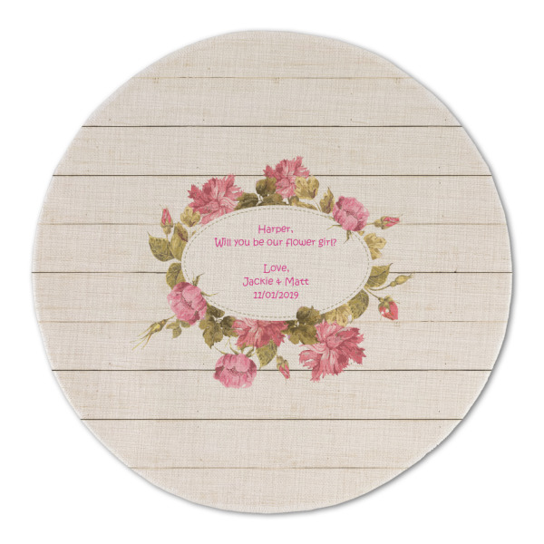 Custom Farm House Round Linen Placemat (Personalized)