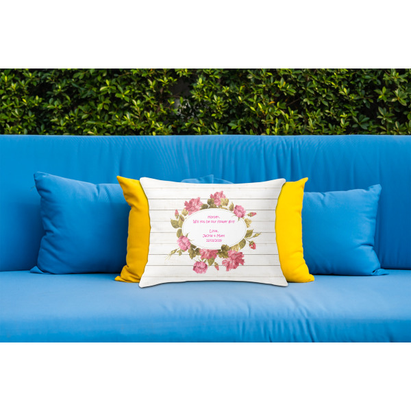 Custom Design - Outdoor Throw Pillow  - LIFESTYLE (Rectangular - 20x14)