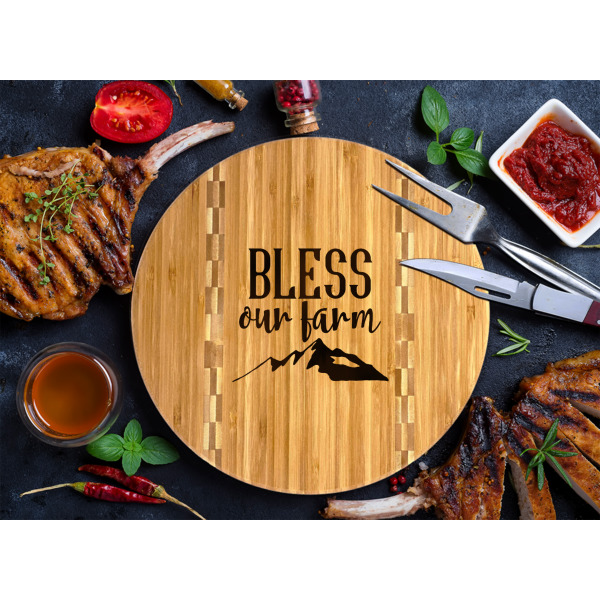 Custom Design - Bamboo Cutting Board - Lifestyle