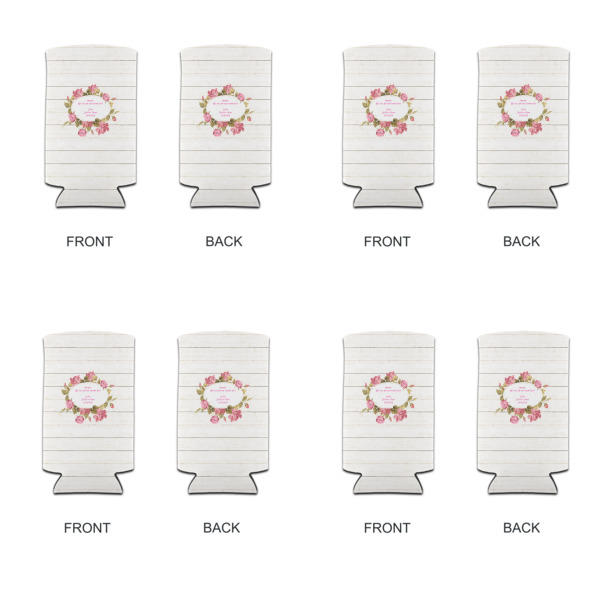 Custom Design - Can Cooler - Tall 12oz - Set of 4 - Front & Back