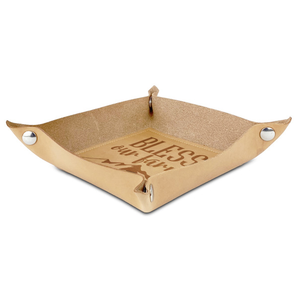 Custom Design - Genuine Leather Valet Trays - ANGLE (folded)