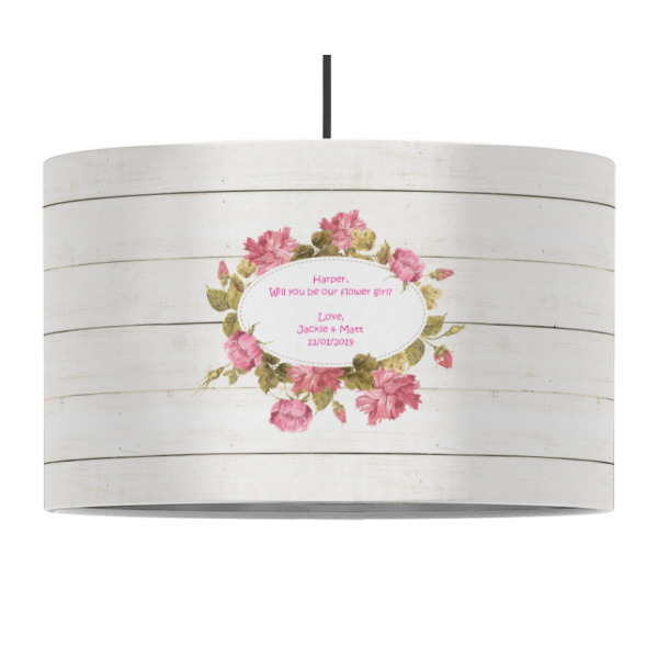 Custom Design - 12" Drum Lampshade - PENDANT (Fabric)