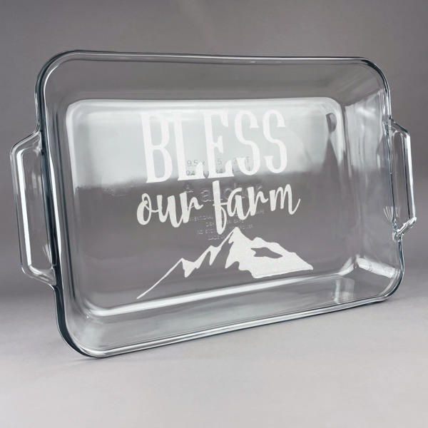 Custom Farm House Glass Baking and Cake Dish