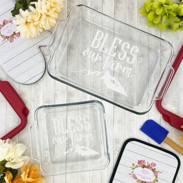Custom Design - Glass Baking Dish Set - Lifestyle