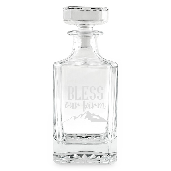 Custom Design - Whiskey Decanter - 26oz Square - Front