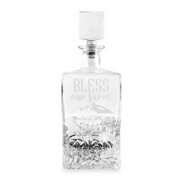 Custom Design - Whiskey Decanter - 26oz Rectangle - Front