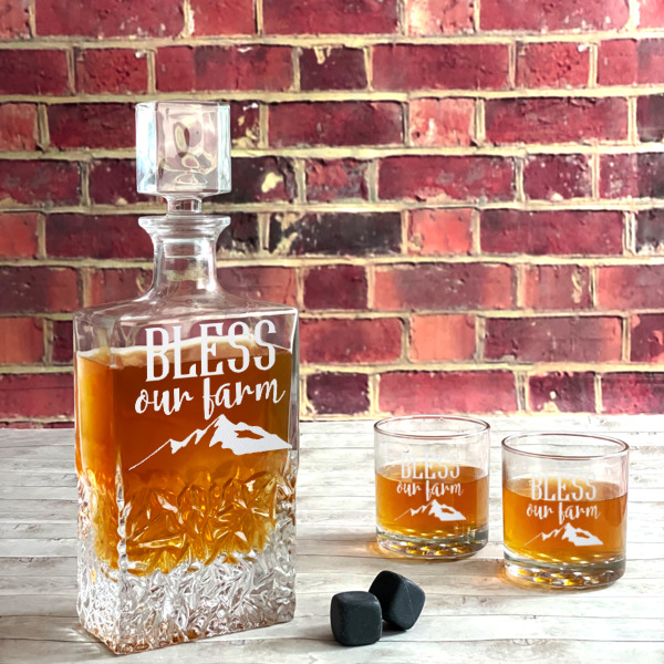 Custom Design - Whiskey Decanters - 26oz Rect - Lifestyle