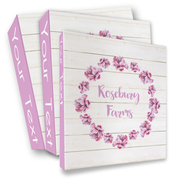 Custom Farm House 3 Ring Binder - Full Wrap (Personalized)