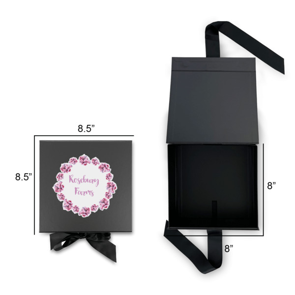 Custom Design - Gift Boxes with Magnetic Lid - Black - Open & Closed