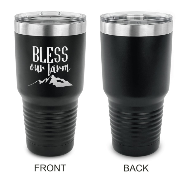Custom Design - 30 oz Stainless Steel Ringneck Tumblers - Black - Single Sided - APPROVAL