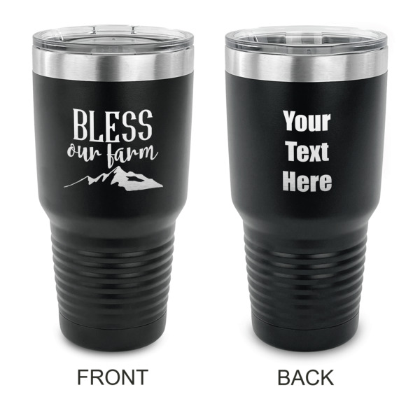 Custom Farm House 30 oz Stainless Steel Tumbler - Black - Double Sided (Personalized)